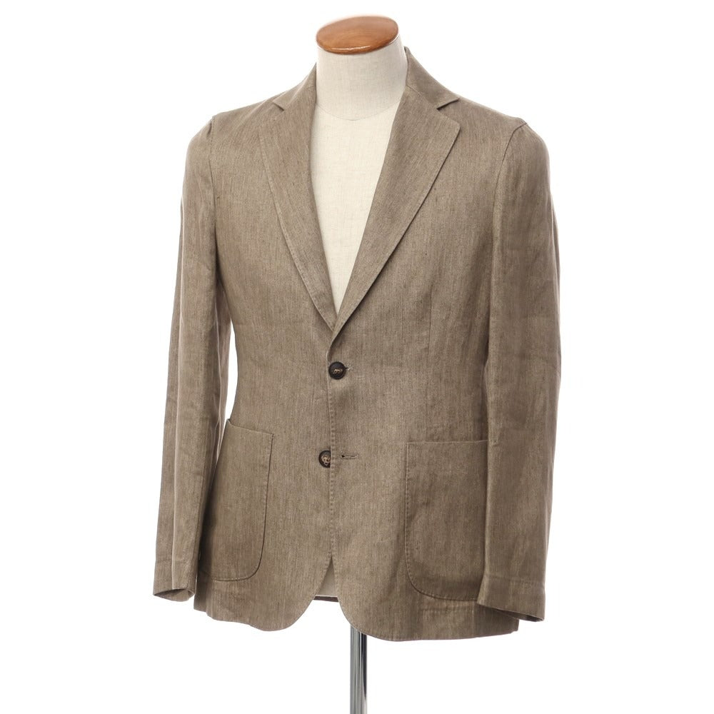 [Used] BARBA Linen 2B Casual Jacket Brown Beige [Size 46] [BEI] [S/S] [Condition Rank B] ​​[Men&