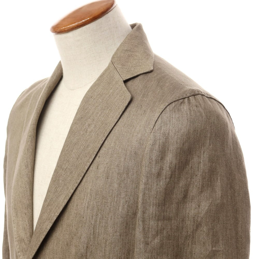 [Used] BARBA Linen 2B Casual Jacket Brown Beige [Size 46] [BEI] [S/S] [Condition Rank B] ​​[Men&