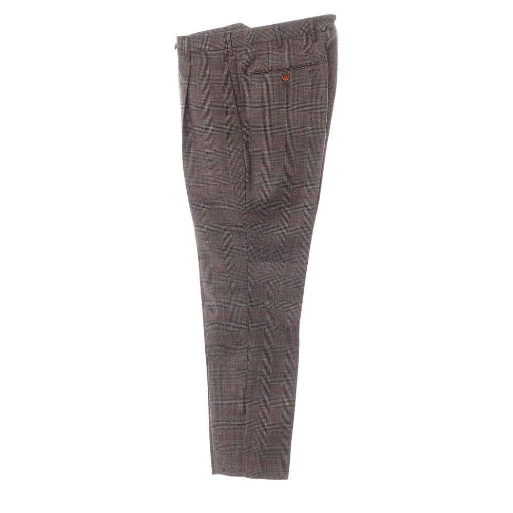 [Used] PT TORINO Wool Check Dress Slacks Pants Gray x Red [Size 48] [GRY] [A/W] [Condition Rank A] [Men&