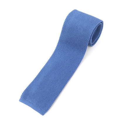 [Used] Luigi Borrelli Silk Knit Tie Blue [BLU] [S/S/A/W] [Condition Rank A] [Men&
