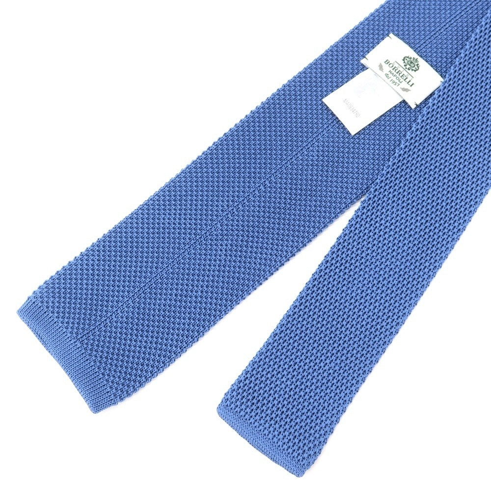 [Used] Luigi Borrelli Silk Knit Tie Blue [BLU] [S/S/A/W] [Condition Rank A] [Men&