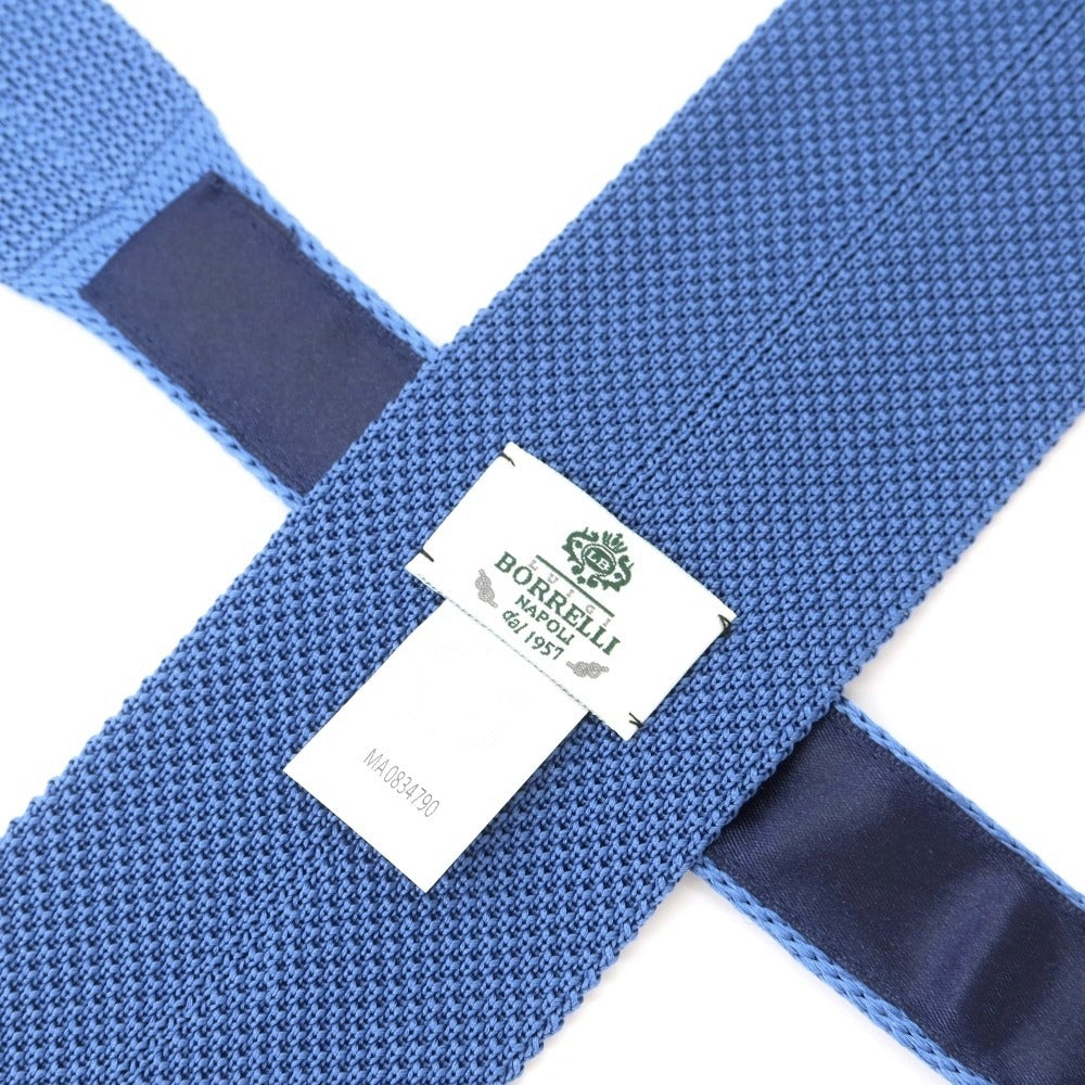 [Used] Luigi Borrelli Silk Knit Tie Blue [BLU] [S/S/A/W] [Condition Rank A] [Men&