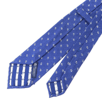 [Used] Finamore Paisley Small Pattern Tri-Fold Silk Tie Royal Blue x White [BLU] [S/S/A/W] [Condition Rank B] ​​[Men&