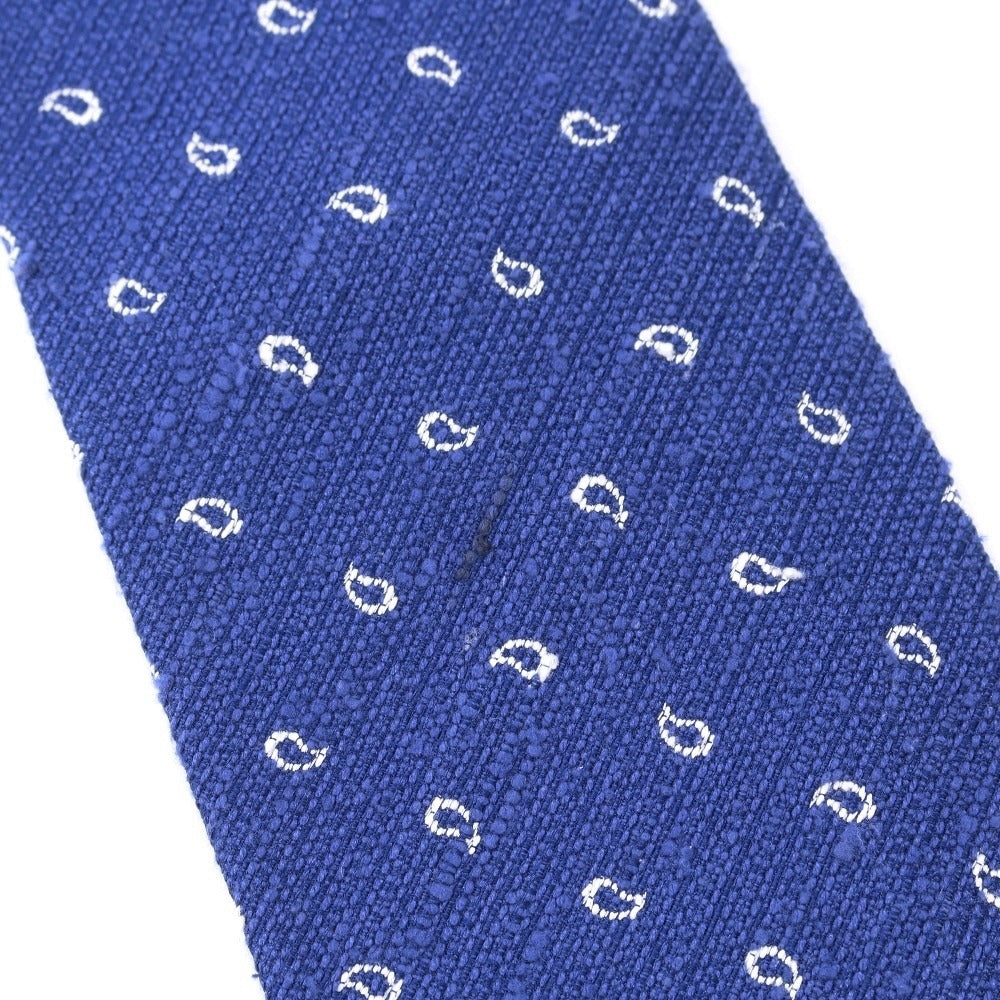 [Used] Finamore Paisley Small Pattern Tri-Fold Silk Tie Royal Blue x White [BLU] [S/S/A/W] [Condition Rank B] ​​[Men&