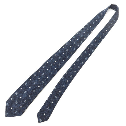 [Used] Gotairiku Komon 3-fold silk tie, navy [NVY] [S/S/A/W] [Condition: B] [Men&