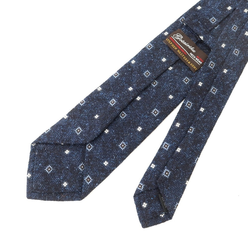 [Used] Gotairiku Komon 3-fold silk tie, navy [NVY] [S/S/A/W] [Condition: B] [Men&