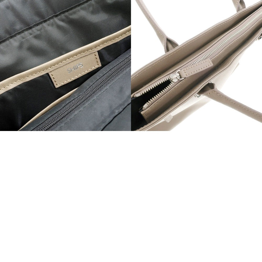 [Used] SHIPS PVC Tote Bag Taupe [W42xH29xD11.5] [BRW] [S/S/A/W] [Condition Rank C] [Men&