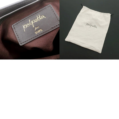 [Used] Polpetta SHIPS special order leather handbag dark brown [W27.5xH28xD6] [BRW] [S/S/A/W] [Condition rank B] ​​[Men&