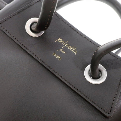 [Used] Polpetta SHIPS special order leather handbag dark brown [W27.5xH28xD6] [BRW] [S/S/A/W] [Condition rank B] ​​[Men&