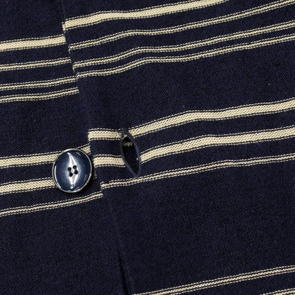 [Used] BOGLIOLI Linen Cotton Striped Knit Jacket Navy x White [Size M] [NVY] [S/S] [Condition Rank B] ​​[Men&
