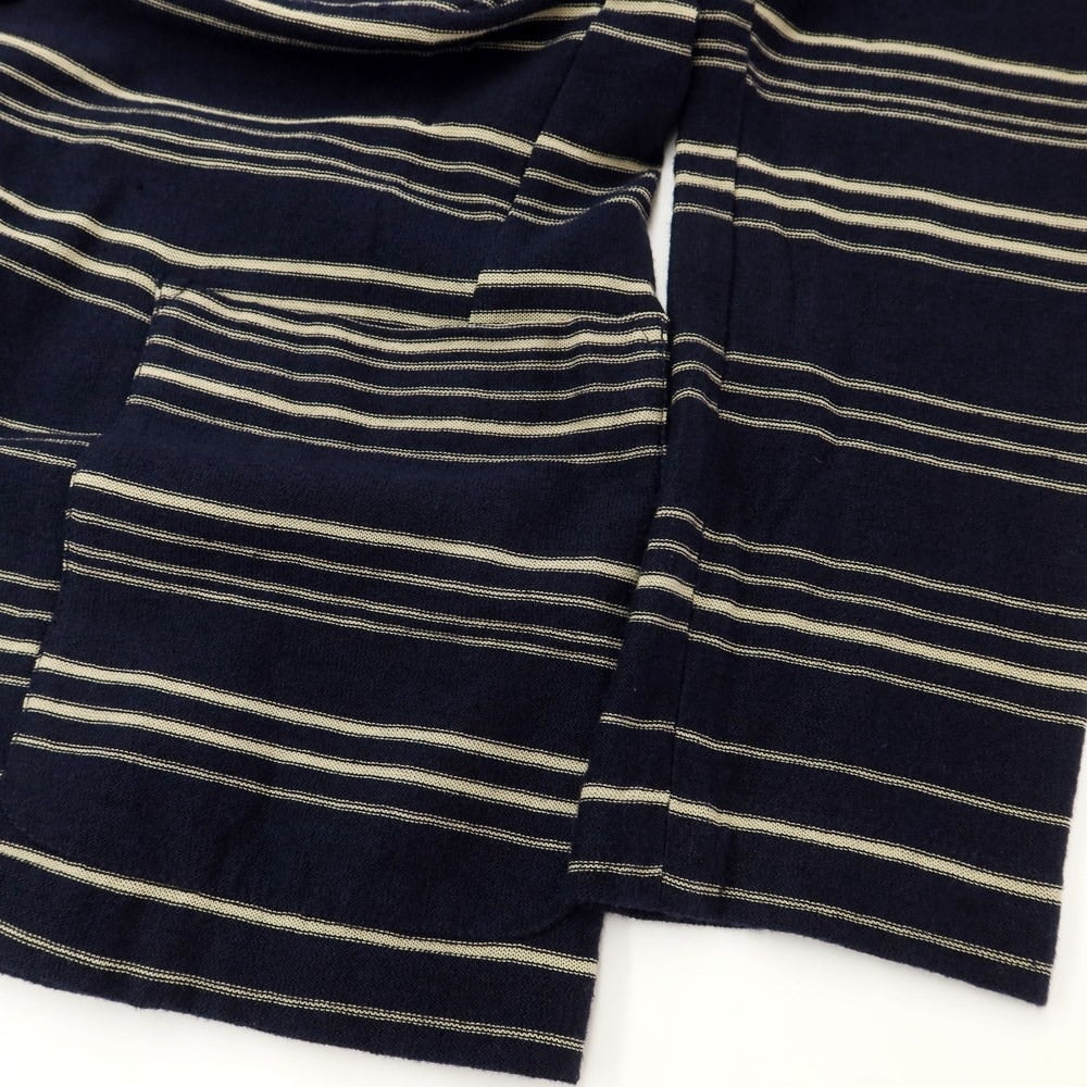 [Used] BOGLIOLI Linen Cotton Striped Knit Jacket Navy x White [Size M] [NVY] [S/S] [Condition Rank B] ​​[Men&