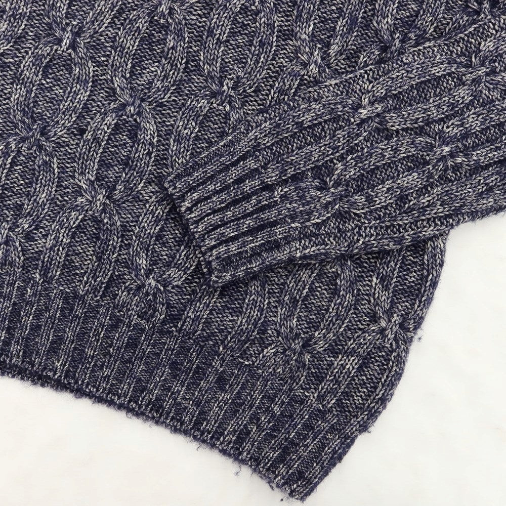 [Used] GRAN SASSO Silk Wool Turtleneck Pullover Knit Navy x White [Size 46] [NVY] [A/W] [Condition Rank B] ​​[Men&