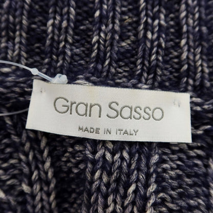 [Used] GRAN SASSO Silk Wool Turtleneck Pullover Knit Navy x White [Size 46] [NVY] [A/W] [Condition Rank B] ​​[Men&