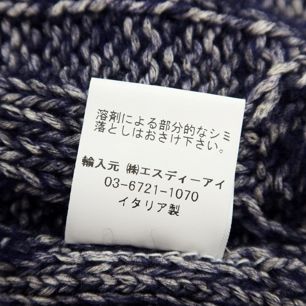 [Used] GRAN SASSO Silk Wool Turtleneck Pullover Knit Navy x White [Size 46] [NVY] [A/W] [Condition Rank B] ​​[Men&