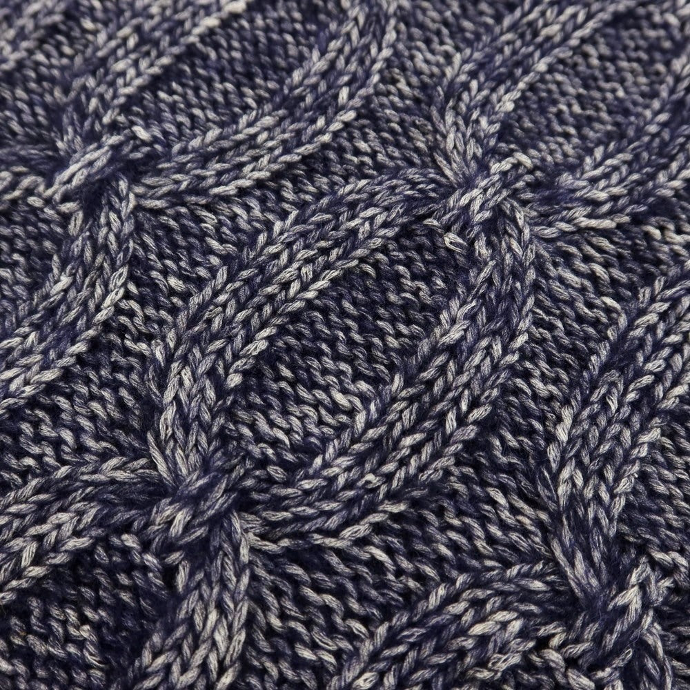 [Used] GRAN SASSO Silk Wool Turtleneck Pullover Knit Navy x White [Size 46] [NVY] [A/W] [Condition Rank B] ​​[Men&