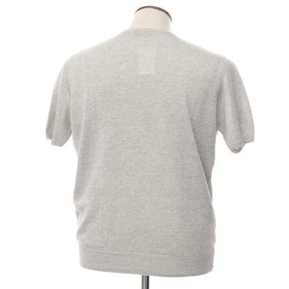 [Used] Alessandro Luppi High Gauge Linen Cotton Short Sleeve Knit Gray [Size 52] [GRY] [S/S] [Condition Rank A] [Men&