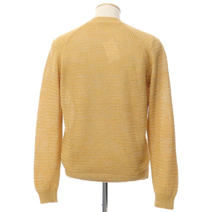 [Used] [Unused] ZANONE Mid-gauge linen cotton knit cardigan in orange yellow [Size 46] [YEL] [S/S] [Condition Rank S] [Men&