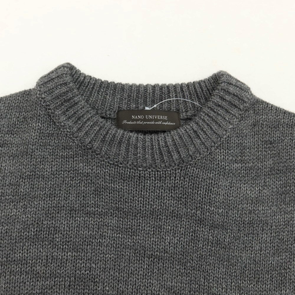 [Used] nano universe Acrylic wool crew neck pullover knit, grey [Size S] [GRY] [A/W] [Condition Rank A] [Men&