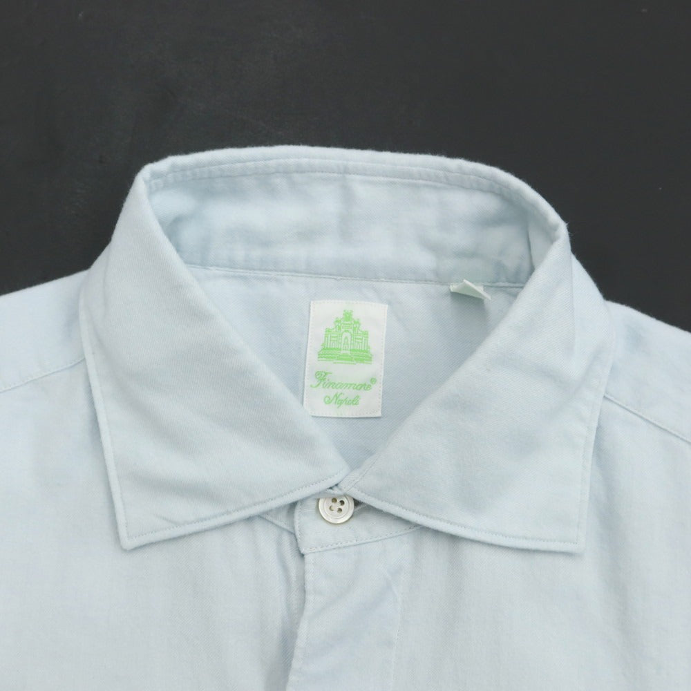 [Used] Finamore Cotton Horizontal Collar Shirt Light Blue [Size 38] [BLU] [A/W] [Condition Rank B] ​​[Men&