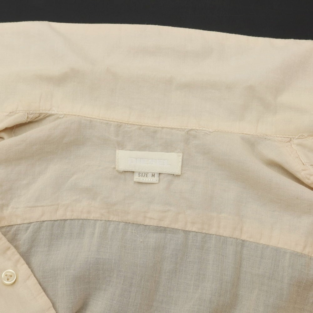 [Used] Diesel Cotton Open Collar Short Sleeve Shirt Beige [Size M] [BEI] [S/S] [Condition Rank B] [Men&