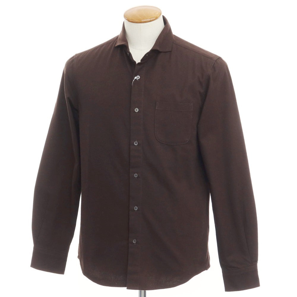 [Used] Nano Universe Cotton Polyester Casual Shirt Dark Brown [Size M] [BRW] [A/W] [Condition Rank B] ​​[Men&