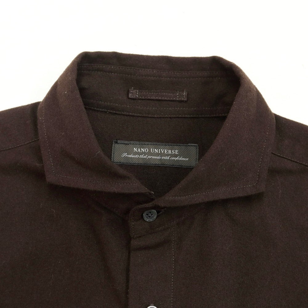 [Used] Nano Universe Cotton Polyester Casual Shirt Dark Brown [Size M] [BRW] [A/W] [Condition Rank B] ​​[Men&