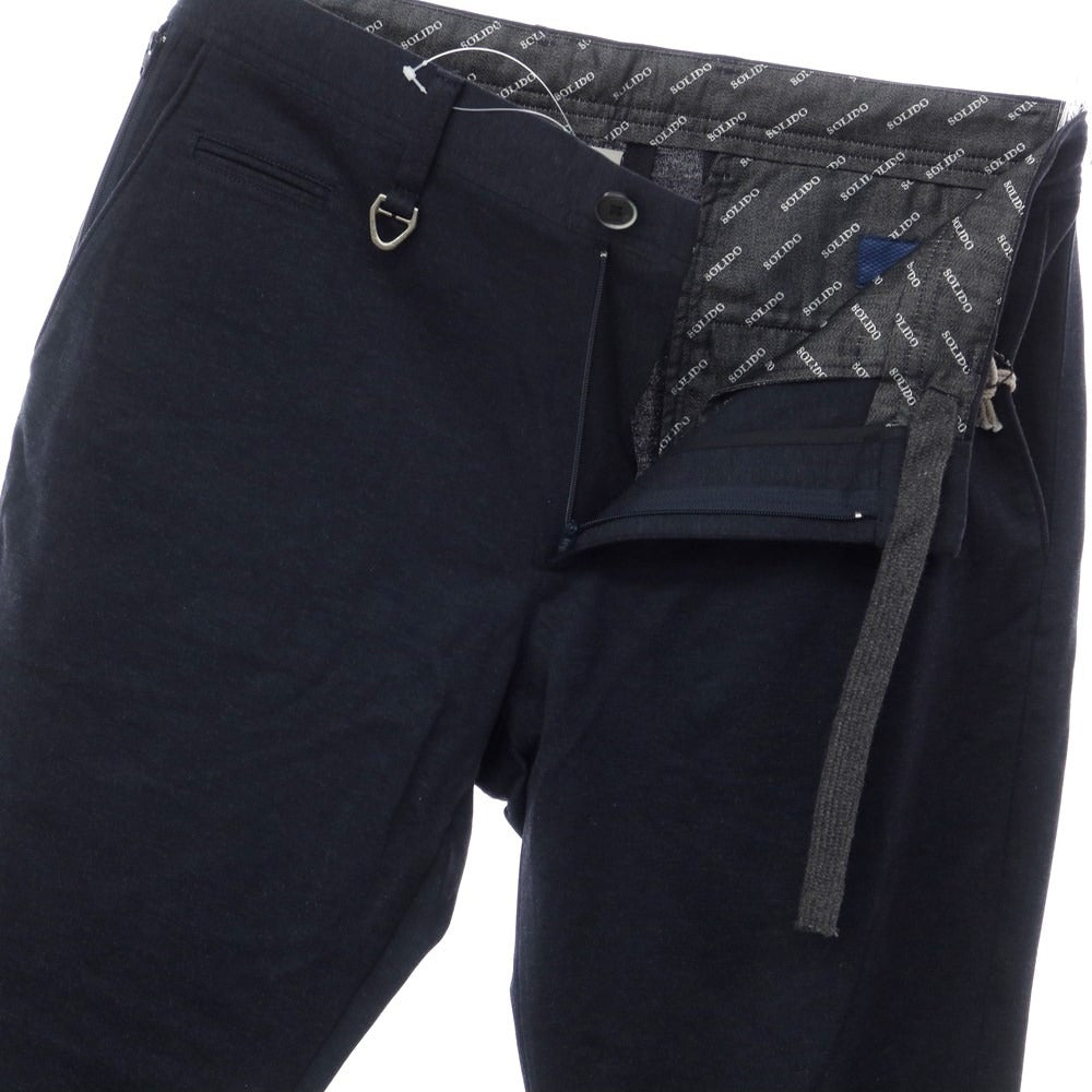 [Used] [Unused] Solido Cotton Casual Slacks Pants Navy [Size 3] [NVY] [S/S] [Condition Rank S] [Men&
