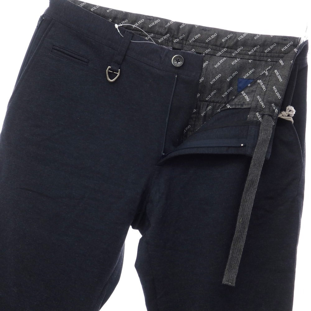 【中古】【未使用】ソリード SOLIDO コットン カジュアルスラックス パンツ ネイビー【サイズ3】【NVY】【S/S】【状態ランクS】【メンズ】【769170】