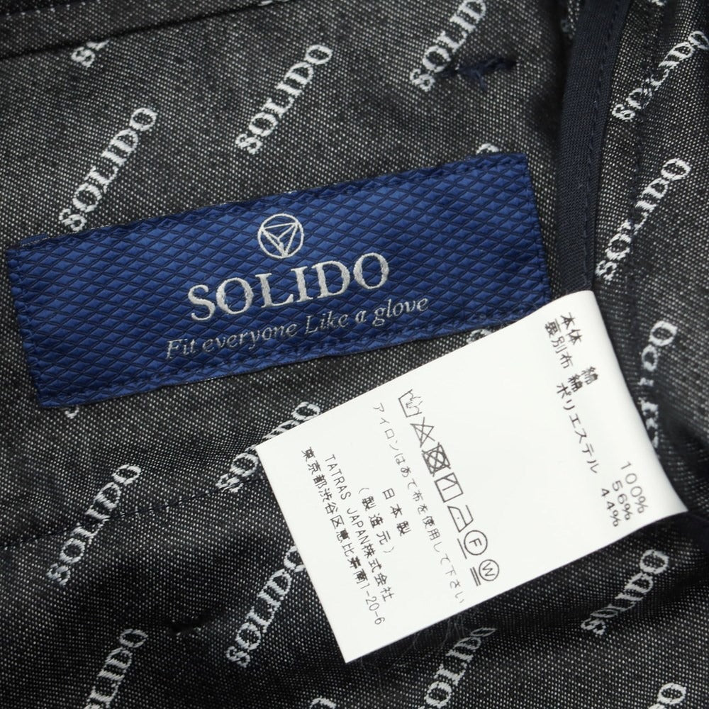 【中古】【未使用】ソリード SOLIDO コットン カジュアルスラックス パンツ ネイビー【サイズ3】【NVY】【S/S】【状態ランクS】【メンズ】【769170】