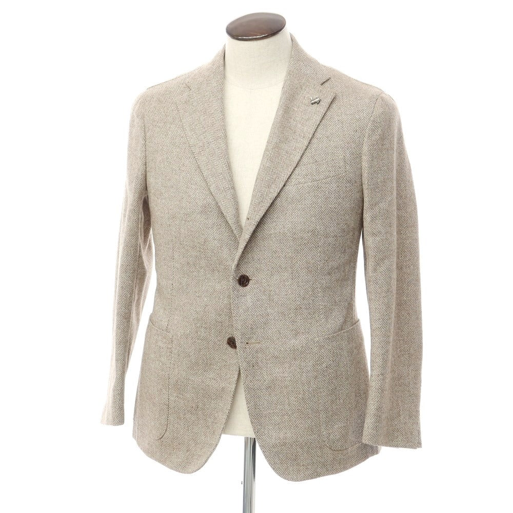 [New] PARTENOPE Herringbone Wool Tailored Jacket Brown x White [Size 48] [BRW] [A/W] [Condition Rank N] [Men&