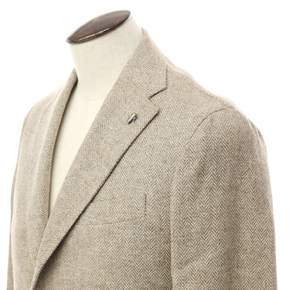 [New] PARTENOPE Herringbone Wool Tailored Jacket Brown x White [Size 48] [BRW] [A/W] [Condition Rank N] [Men&
