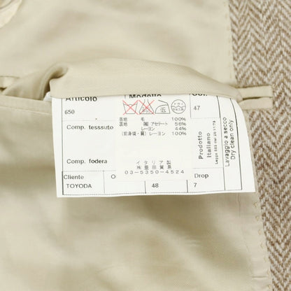 [New] PARTENOPE Herringbone Wool Tailored Jacket Brown x White [Size 48] [BRW] [A/W] [Condition Rank N] [Men&