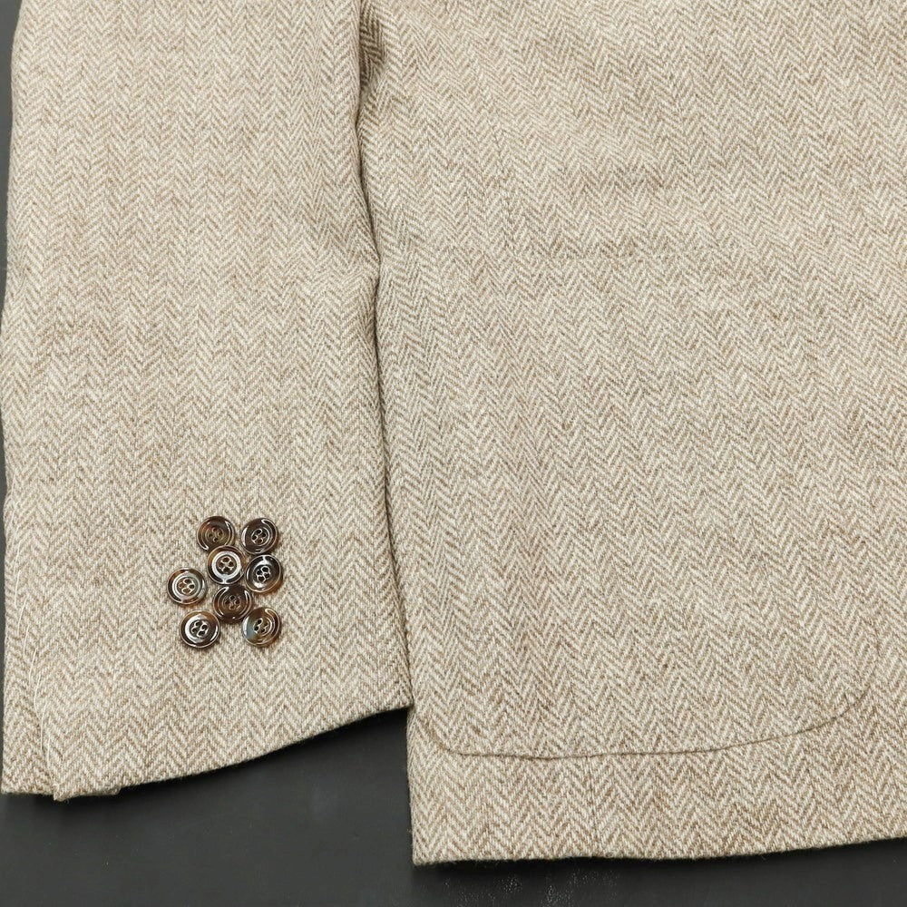 [New] PARTENOPE Herringbone Wool Tailored Jacket Brown x White [Size 48] [BRW] [A/W] [Condition Rank N] [Men&
