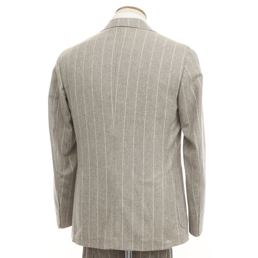 [New] PARTENOPE Wool Stripe 3B Set-up Suit Greige [Size 46 Drop.7] [GRY] [A/W] [Condition Rank N] [Men&