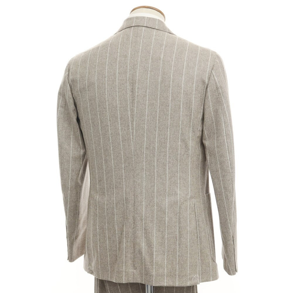 [New] PARTENOPE Wool Stripe 3B Set-up Suit Greige [Size 48 Drop.7] [GRY] [A/W] [Condition Rank N] [Men&