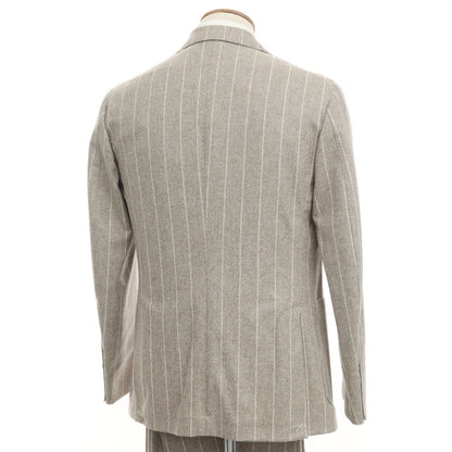 [New] PARTENOPE Wool Stripe 3B Set-up Suit Greige [Size 48 Drop.7] [GRY] [A/W] [Condition Rank N] [Men&