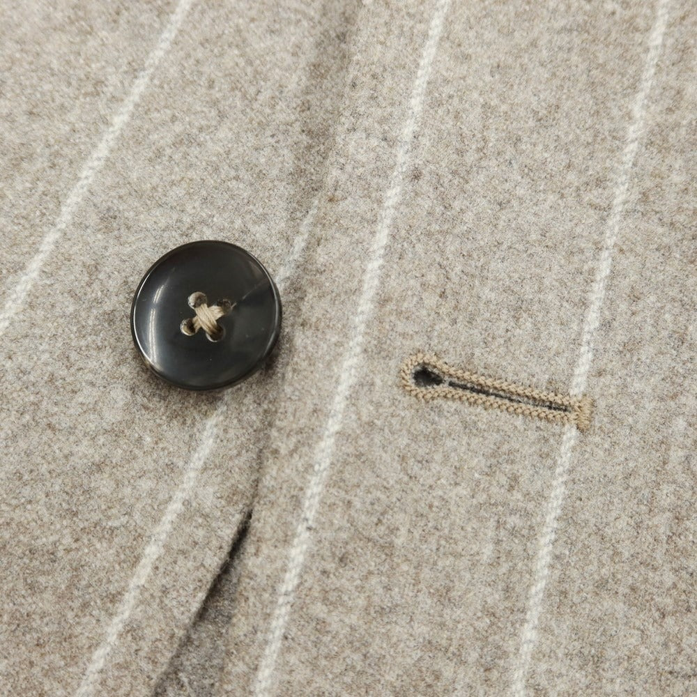 [New] PARTENOPE Wool Stripe 3B Set-up Suit Greige [Size 48 Drop.7] [GRY] [A/W] [Condition Rank N] [Men&