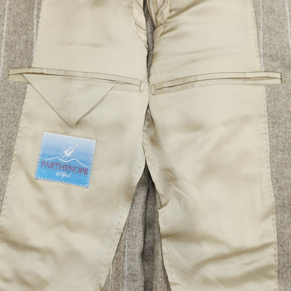 [New] PARTENOPE Wool Stripe 3B Set-up Suit Greige [Size 48 Drop.7] [GRY] [A/W] [Condition Rank N] [Men&