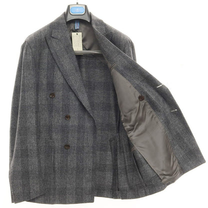 [New] PARTENOPE Wool Check Double 6B Set-up Suit Gray [Size 48 Drop.7] [GRY] [A/W] [Condition Rank N] [Men&