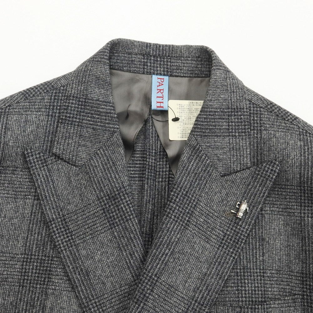 [New] PARTENOPE Wool Check Double 6B Set-up Suit Gray [Size 48 Drop.7] [GRY] [A/W] [Condition Rank N] [Men&