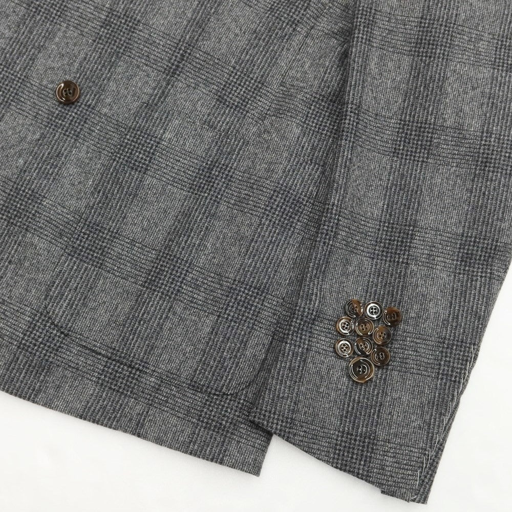 [New] PARTENOPE Wool Check Double 6B Set-up Suit Gray [Size 48 Drop.7] [GRY] [A/W] [Condition Rank N] [Men&