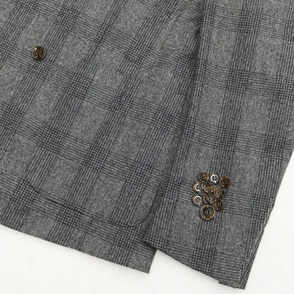 [New] PARTENOPE Wool Check Double 6B Set-up Suit Gray [Size 48 Drop.7] [GRY] [A/W] [Condition Rank N] [Men&