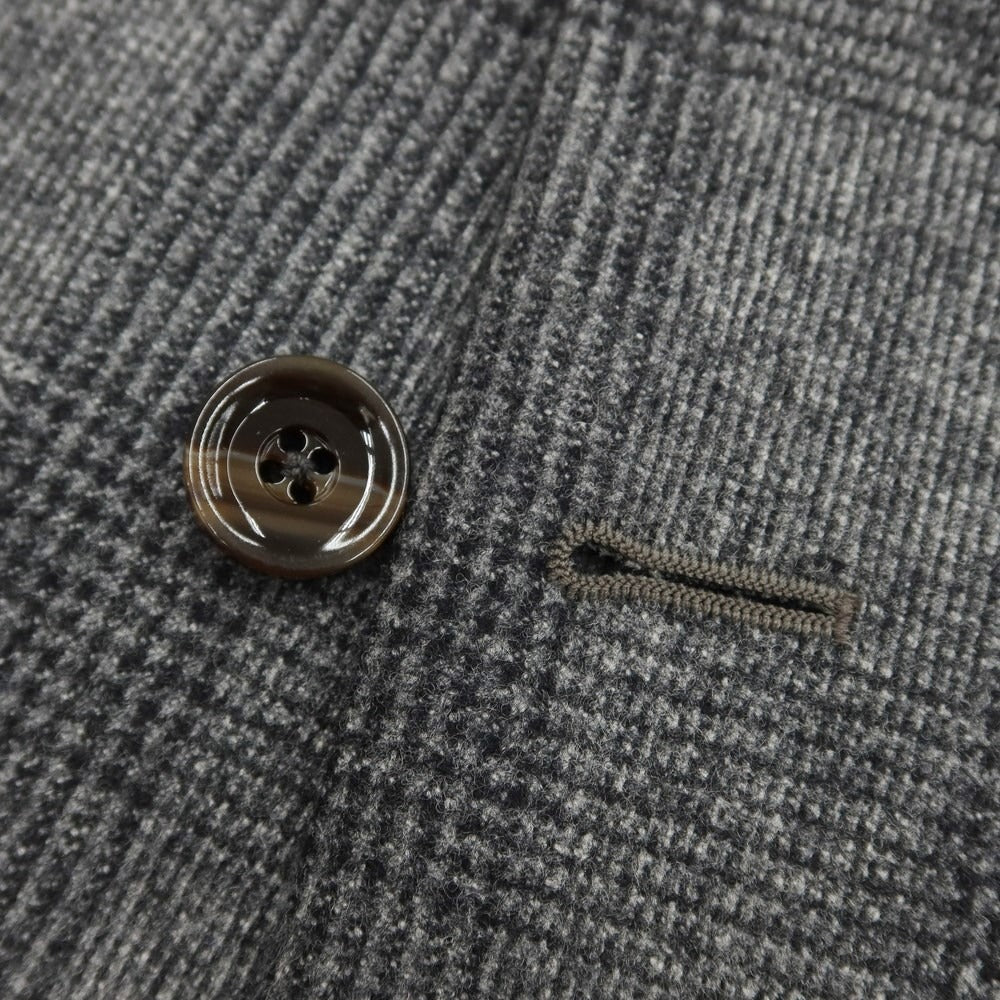 [New] PARTENOPE Wool Check Double 6B Set-up Suit Gray [Size 48 Drop.7] [GRY] [A/W] [Condition Rank N] [Men&