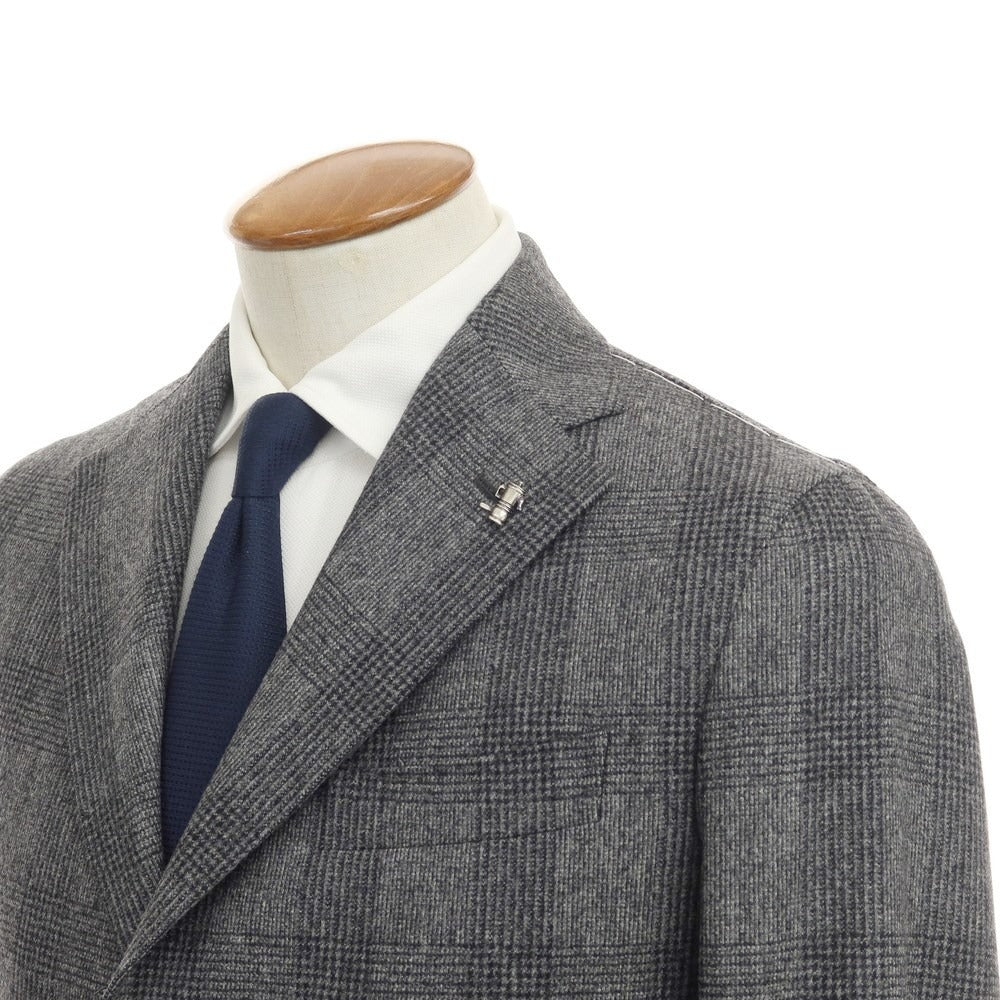 [New] PARTENOPE Wool Check 3B Set-up Suit Gray [Size 46 Drop.7] [GRY] [A/W] [Condition Rank N] [Men&