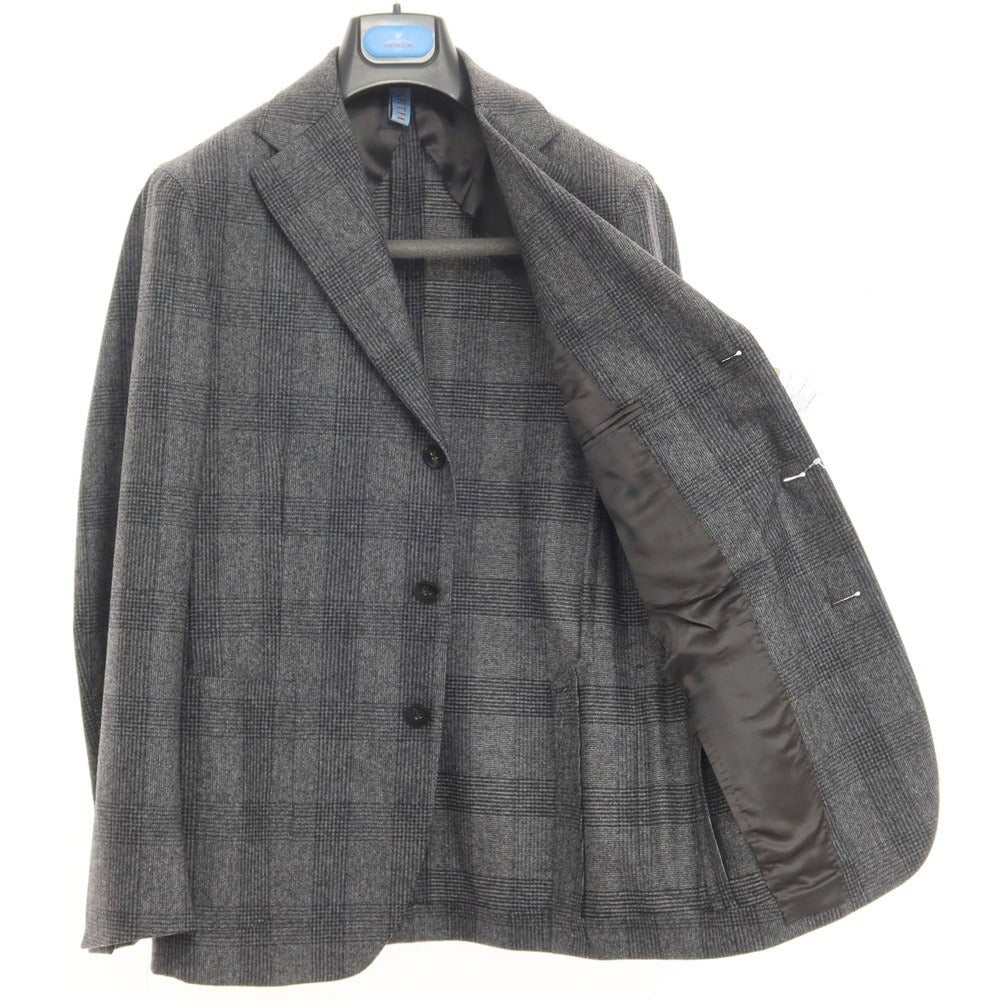 [New] PARTENOPE Wool Check 3B Set-up Suit Gray [Size 46 Drop.7] [GRY] [A/W] [Condition Rank N] [Men&