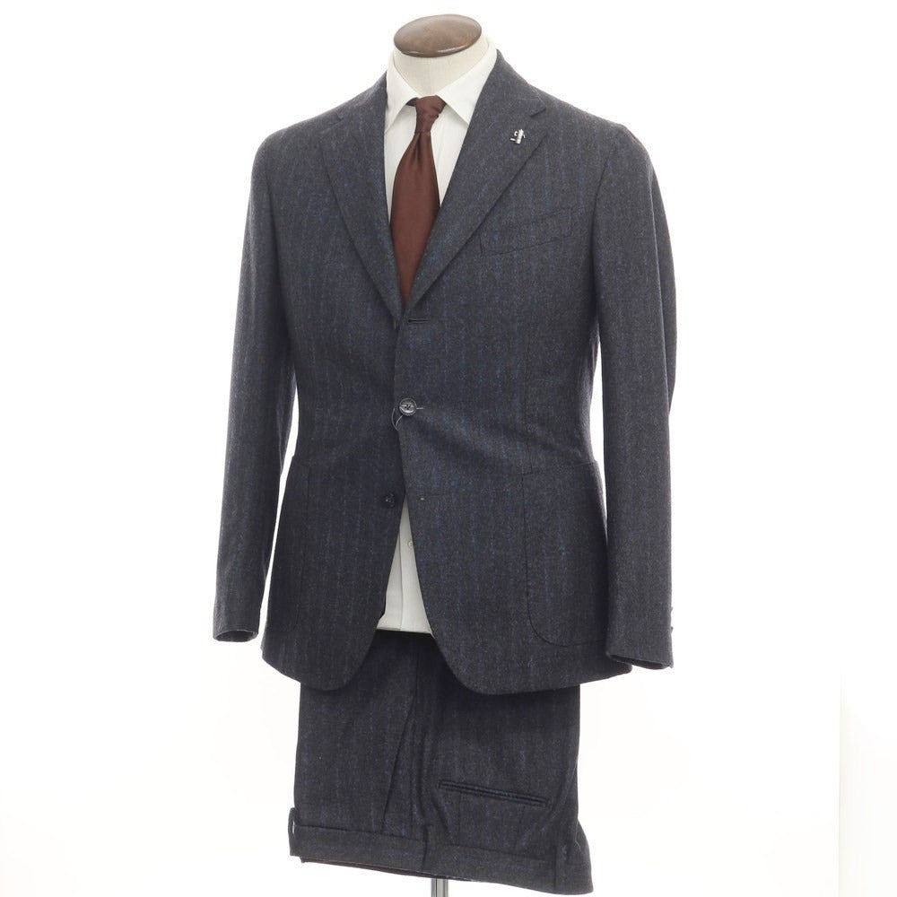 [Used] PARTENOPE Wool Stripe 3B Set-up Suit Dark Gray x Blue [Size 50/52] [GRY] [A/W] [Condition Rank A] [Men&