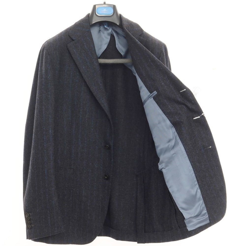 [Used] PARTENOPE Wool Stripe 3B Set-up Suit Dark Gray x Blue [Size 50/52] [GRY] [A/W] [Condition Rank A] [Men&