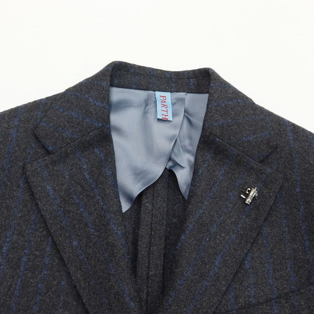 [Used] PARTENOPE Wool Stripe 3B Set-up Suit Dark Gray x Blue [Size 50/52] [GRY] [A/W] [Condition Rank A] [Men&