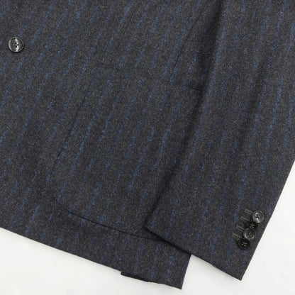 [Used] PARTENOPE Wool Stripe 3B Set-up Suit Dark Gray x Blue [Size 50/52] [GRY] [A/W] [Condition Rank A] [Men&