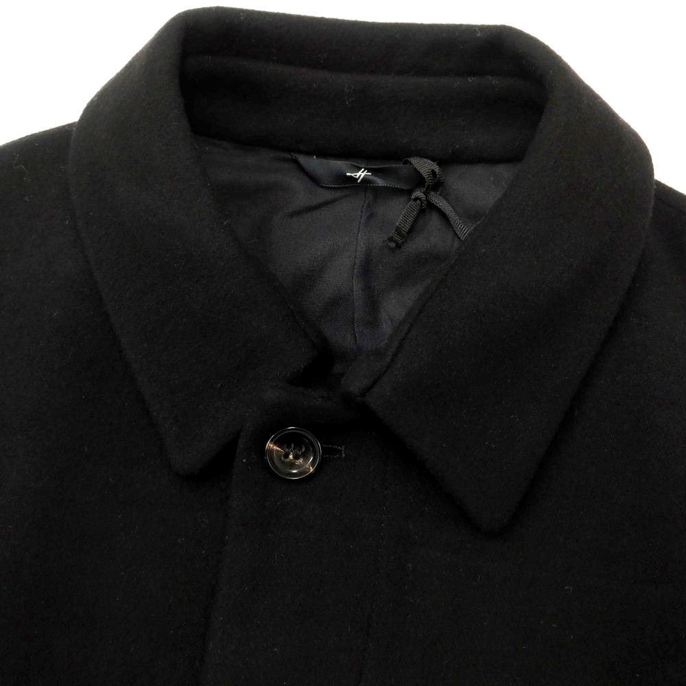 [New] Hevo Wool Nylon Balmacaan Coat Black [Size 48] [BLK] [A/W] [Condition Rank N] [Men&